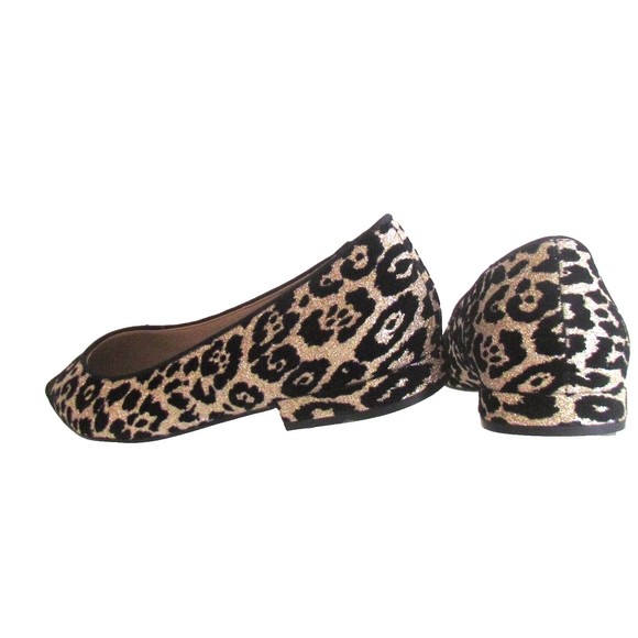 Designer Aldo Shimmer Animal Print Black /Silver Pointed Toe Flats Size  8.5 M - Picture 7 of 16